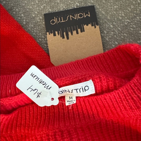 Main Strip Red 'Sparkle' Sweater - Picture 4 of 4